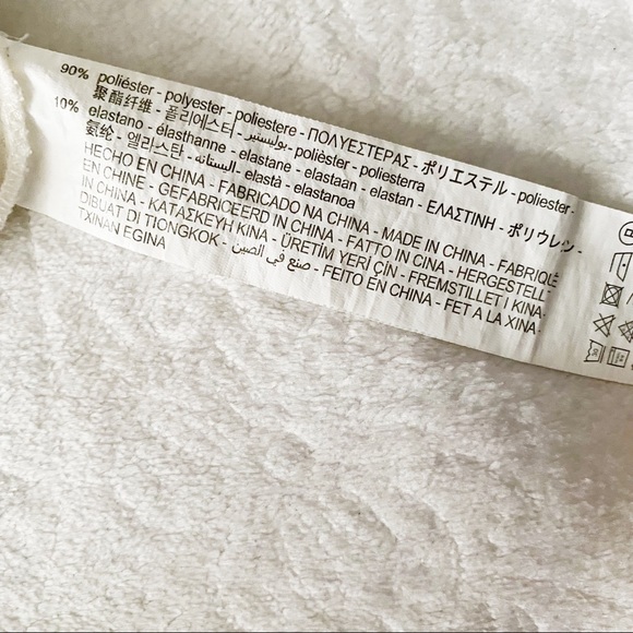 Zara Off White Tied Bell Sleeve V Neck Top - Picture 8 of 11